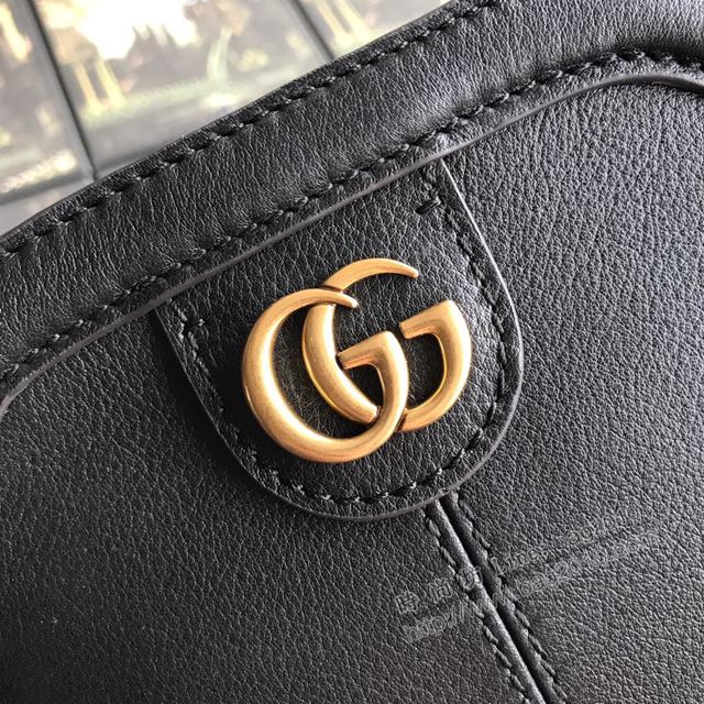 Gucci包 古馳女包 524620黑皮 Gucci新款手提包  gudj1082